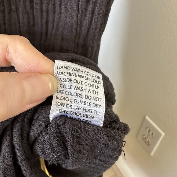 It Is Well Mandarin Gauze Dress Organic Cotton Made In California - Picture 14 of 16